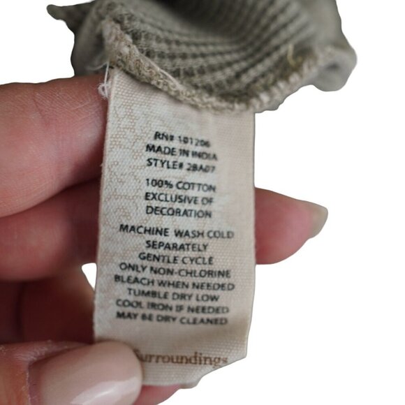 Soft Surroundings Gray Embroidered Rib Sweater Tunic Top Size S - Picture 6 of 7